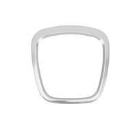 SanSixi Chrome Styling Coche Volante Centro Logo Cubiertas Pegatinas Trim Compatible para Audi A3 8P S3 A4 B6 B7 A5 A6 Q5 Q7 Accesorios de Interior (Plata)