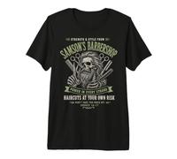 Sansón Barbería Divertido Cristiano Camiseta Premium