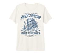 Sansón Barbería Divertido Cristiano Camiseta Premium