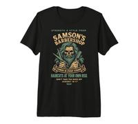 Sansón Barbería Divertido Cristiano Camiseta Premium
