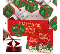 SansRealmL Caja de explosión navideña, 18 unidades, sorpresa pop-up | Cajas sorpresa de papel para Navidad, cumpleaños, fiestas, 18 unidades, caja de regalo y bolsa de transporte