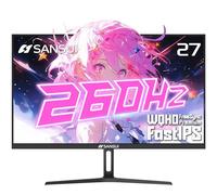 SANSUI 27" WQHD 240Hz Rotativo PC Gaming Monitor 1440P 1ms (OD), sRGB 130%, IPS rápido, HDR10, altavoz, luz RGB, sincronización adaptativa