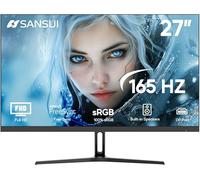SANSUI Monitor de 27 pulgadas 165Hz 1ms Monitor de computadora para juegos de PC Altavoces integrados, monitor de PC FHD 1080P 丨AMD FreeSync丨2 x HDMI 2.0 丨1 x puerto de visualización 1.4 丨 IPS, ajuste