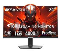 SANSUI - Monitor de computadora para juegos, 24 pulgadas, 180 Hz, FHD 1080P para oficina de juegos