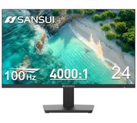 SANSUI Monitor de computadora USB tipo C de 24 pulgadas, 100 Hz, monitor de computadora FHD 1080P, HDMI, FreeSync, HDR, conector de auriculares, inclinación ergonómica para hogar y oficina