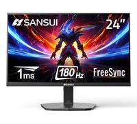 SANSUI - Monitor para juegos, 24 pulgadas, 200 Hz, 180 Hz, FHD 1080P 1 ms, 110% sRGB, puertos HDMI DP VESA soporte para oficina de juegos (cable HDMI incluido ES-G24F4H)