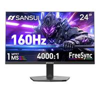 SANSUI - Monitor para juegos de 24 pulgadas, 160Hz FHD 1080P, FreeSync 1ms 4000:1 contraste, puertos HDMI DP VESA soporte para monitor de cuidado ocular para oficina de juegos (cable HDMI incluido