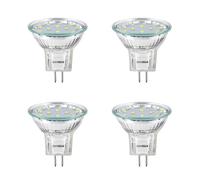 SANSUN Bombillas LED MR11 de 2,4W, reemplazo halógeno de 12V 20W, base de dos pines G4/GU4/GZ4, luz blanca diurna 4000K, paquete de 4