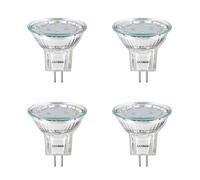SANSUN MR11 GU4.0 Bombillas LED, 20W Bombillas Halógenas Equivalente, G4/GU4/GZ4 Base, 12V AC/DC Blanco cálido, 3000K, 2W Mini Spot luz Bombillas LED (4 unidades)