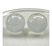 SANSWUNIU 40 piezass Cuentas de Jade Chino con Agujero，Cuentas Redondas de Piedra Jade，Abalorio de Cristal Redondas Sueltas，para Hacer Joyas, Pendientes, Pulseras, Colla(Size:12mm/0.5inch)