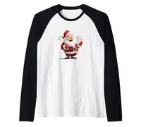 Santa Ace Busca a los Amantes de los Juegos de Cartas en Navidad Camiseta Manga Raglan