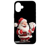 Santa Ace Busca a los Amantes de los Juegos de Cartas en Navidad Carcasa para iPhone 16 Plus