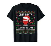 Santa Air Traffic Control Christmas ATC Suéter Feo de Navidad Camiseta