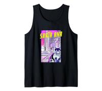 Santa Ana Gato Retro Anime Paisaje Urbano California EE. UU. Camiseta sin Mangas