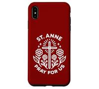 Santa Ana ruega por Nosotros Novena católica Cristiana Floral Carcasa para iPhone XS MAX