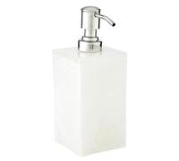 Santa Barbara Design Studio Dispensador de jabón para baño, diseño Puro, alabastro, Accesorios de baño, 18,4 cm de Alto, Color Blanco