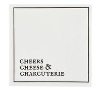Santa Barbara Design Studio Servilletas de papel para bebidas, color blanco y negro, paquete de 20 servilletas de cóctel, 5 x 5 pulgadas, Cheers
