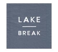 Santa Barbara Design Studio Servilletas de papel para cóctel con temática de lago, paquete de 20, 5 x 5 pulgadas, Lake Break