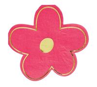 Santa Barbara Design Studio Servilletas de papel troqueladas para bebidas, con forma de flor, paquete de 20, 5 x 5 pulgadas, color rosa