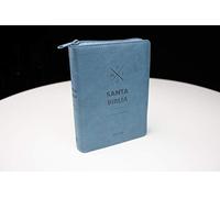 Santa Biblia/ Holy Bible: Biblia NVI, Piel Especial con Cierre, Azul, Zipper