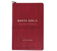Santa Biblia/ Holy Bible: Biblia NVI, Tamaño Manual, Piel Especial con Cierre, Vino, Zipper