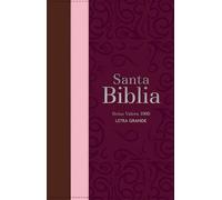 Santa Biblia / Holy Bible: Biblia RVR 1960 letra grande tamaño manual tricolor guinda palo rosa marrón con cierre e índice, palabras de Jesus en rojo ... with Zipper (Spanish Edition) Words ]of J