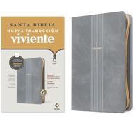 Santa Biblia/ Holy Bible: Nueva Traduccion Viviente, Gris, Sentipiel, Biblia de referencia en la columna central NTV, de zíper con Filament, Letra ... LeatherLike, Indexed, Gray, Red Letter