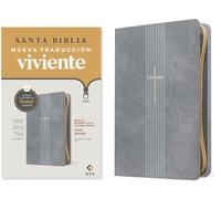 Santa Biblia/ Holy Bible: Nueva Traduccion Viviente, Gris, Sentipiel, Biblia de referencia en la columna central NTV, de zíper con Filament, Letra ... Enabled, LeatherLike, Gray, Red Letter