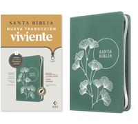 Santa Biblia/ Holy Bible: Nueva Traduccion Viviente, Verde, SentiPiel, Biblia de referencia en la columna central, de zíper con Filament, Design 4 ... 4 TBD, LeatherLike, Green, Indexed, Red Let