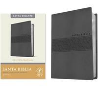 Santa Biblia NTV, Edicion manual, letra gigante: Ntv, Edición Manual, Letra Roja, Sentipiel, Gris