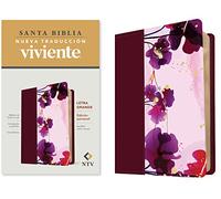 Santa Biblia NTV, Edicion personal, letra grande: Nueva Traduccion Viviente, Edición Personal, SentiPiel Jardin Morado, Palabras de Cristo en rojo