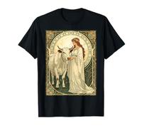 Santa Brígida de Irlanda con Vaca Blanca Camiseta