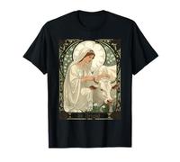 Santa brígida patrona Santa todaclasede Irlanda con Vaca Blanca Camiseta