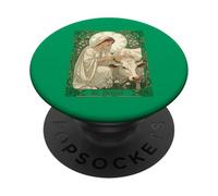 Santa brígida patrona Santa todaclasede Irlanda con Vaca Blanca PopSockets PopGrip Adhesivo
