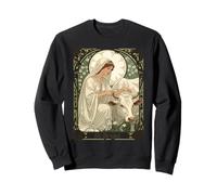 Santa brígida patrona Santa todaclasede Irlanda con Vaca Blanca Sudadera
