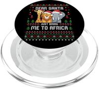 Santa Bring Me To Africa Christmas Safari Suéter Feo de Navidad PopSockets PopGrip para MagSafe