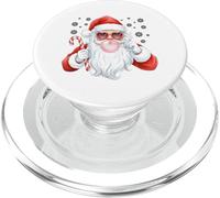 Santa Bubble Gum Pink Heart Gafas de Sol Navidad PopSockets PopGrip para MagSafe