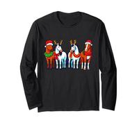 Santa Caballos Año del Caballo Año Nuevo Chino NYE Manga Larga