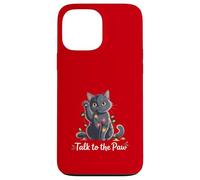 Santa Cat Talk To The Paw Funny Christmas Cool Cat Lover Carcasa para iPhone 13 Pro MAX