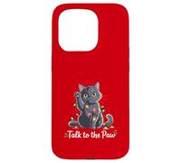 Santa Cat Talk To The Paw Funny Christmas Cool Cat Lover Carcasa para iPhone 15 Pro