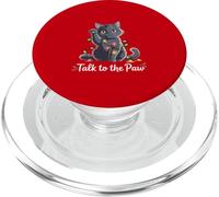 Santa Cat Talk To The Paw Funny Christmas Cool Cat Lover PopSockets PopGrip para MagSafe