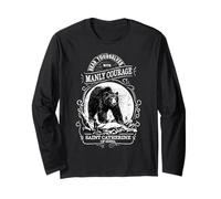 Santa Catalina de Siena Cita Oso Varonil Coraje Hombres Católicos Manga Larga