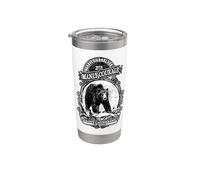 Santa Catalina de Siena Cita Oso Varonil Coraje Hombres Católicos Vaso térmico de acero inoxidable de doble pared