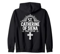 Santa Catalina de Siena ruega por nosotros cristianos católicos Sudadera con Capucha