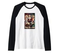 Santa Católica Orar como Una Monja Mujeres Camiseta Manga Raglan