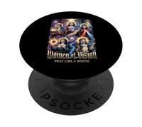 Santa Católica Orar como Una Mujer Mística Religiosa PopSockets PopGrip Adhesivo