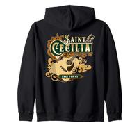Santa Cecilia de Roma Patrón de la Música Guitarra Católica Sudadera con Capucha