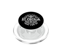 Santa Cecilia Patrona De Los Músicos Reza por Nosotros PopSockets PopGrip para MagSafe