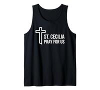 Santa Cecilia ruega por Nosotros Patrona de la música católica Camiseta sin Mangas