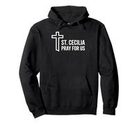 Santa Cecilia ruega por Nosotros Patrona de la música católica Sudadera con Capucha